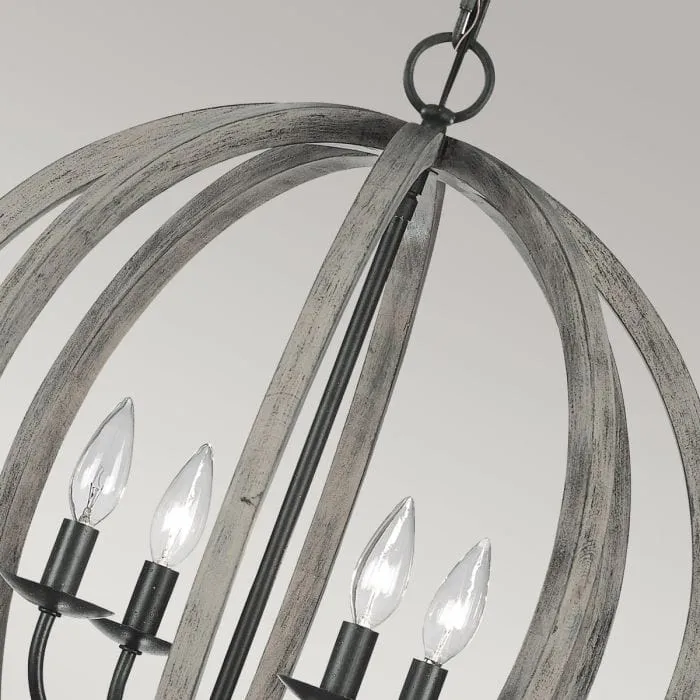 Suspension Luminaire Bois Gris