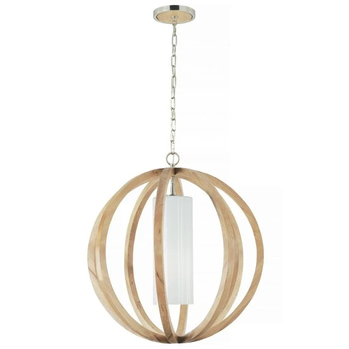 Suspension Luminaire Boheme Boule Bois