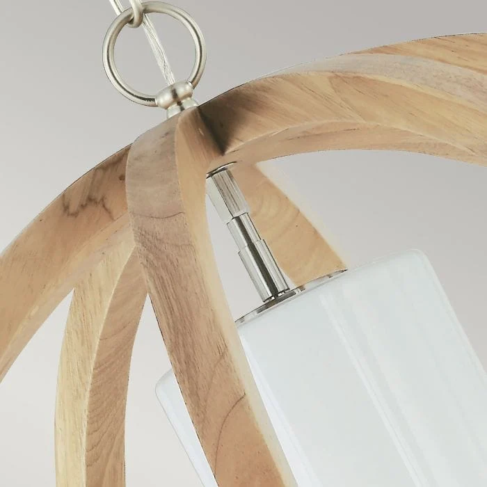 Suspension Luminaire Boheme Boule Bois