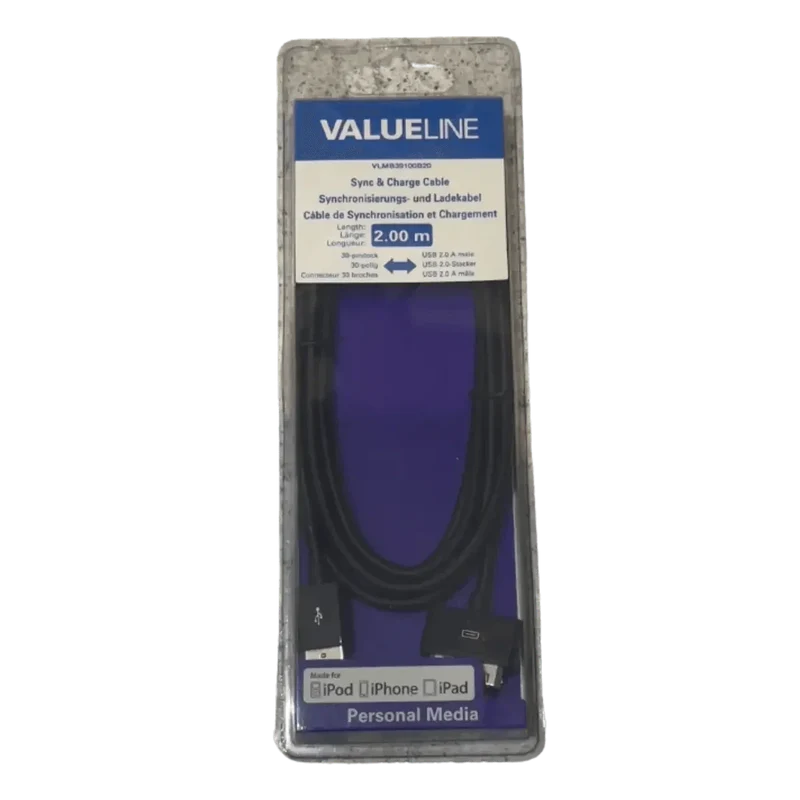 Câble de charge et de transfert 30-PINS pour iPad, iPhone, iPod