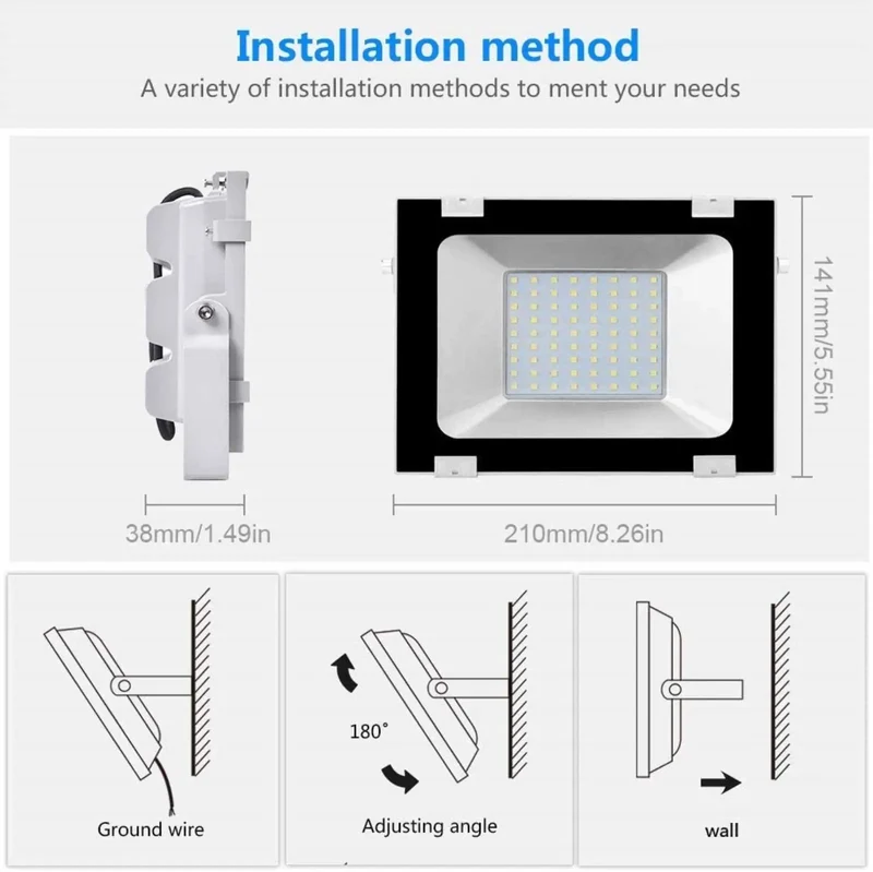 Killer Solar Flood Lights 50W Led Outdoor Spotlight Tough As Nails Industrial Wall Light For Backyards And Patios All Weather IP65 Protection With Beast Mode Coverage For Any Yard
