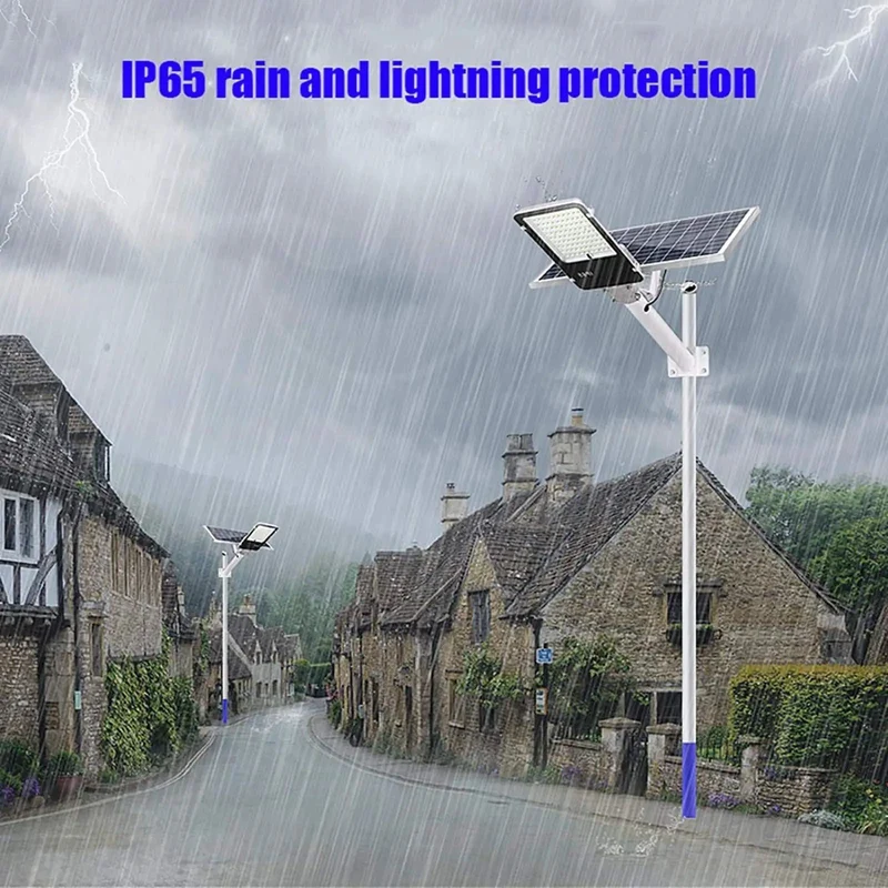 Heavy Duty Solar Street Light With Radar Sensor And Remote Control Kick Ass Led Flood Light For Yard And Driveway Rock Solid Frame No Wire Hassle Dusk To Dawn Security Lighting Ready For Instant Install