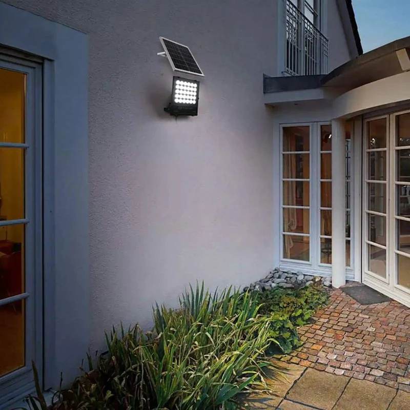 Top Shelf Heavy Duty Solar Flood Lights With Wireless Remote Ultra Bright Weatherproof Outdoor LED Fixtures For Backyard Garage Yard Fence Smart Timers Smooth Night Glow
