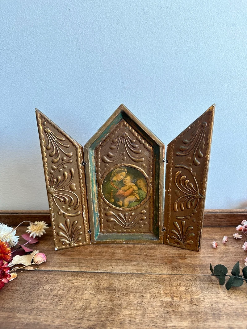Triptyque florentin la vierge et l'enfant