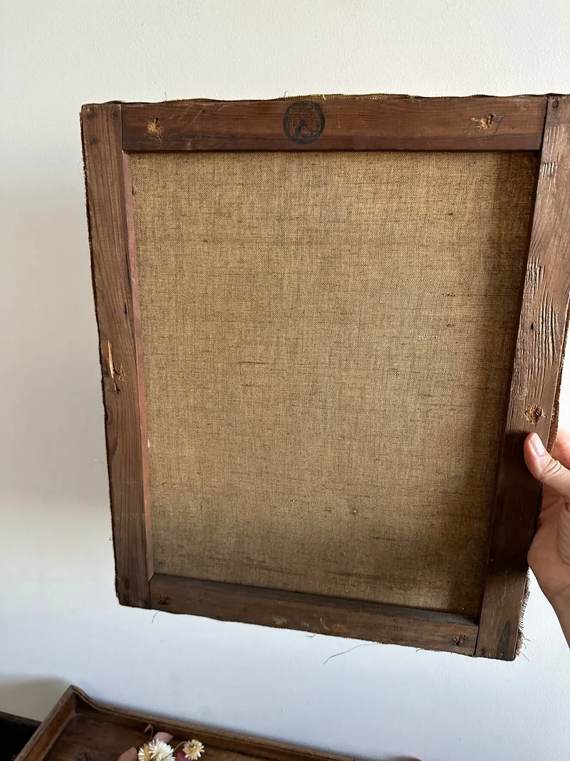 Peinture bouquet de fleurs sur toile signée M. Lebaron