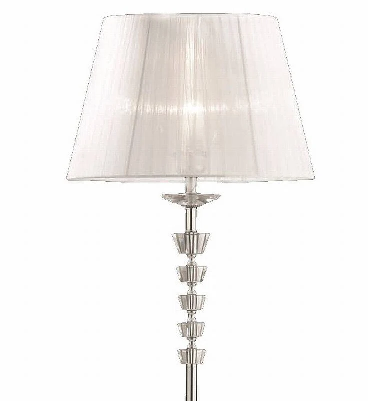 Lampadaire PEGASO abat-jour organdi
