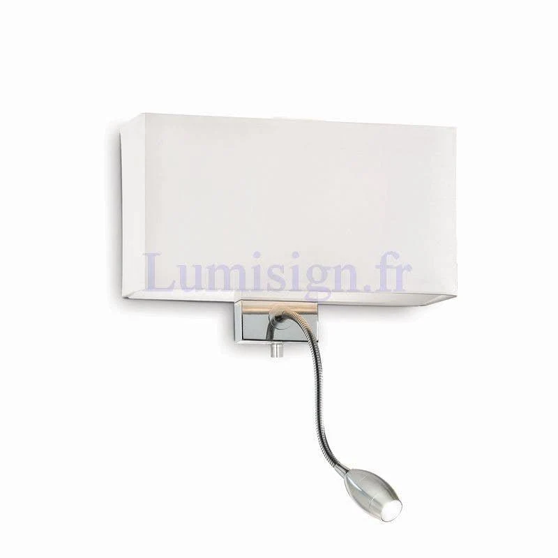 Applique liseuse HOTEL blanche ou noire Blanche