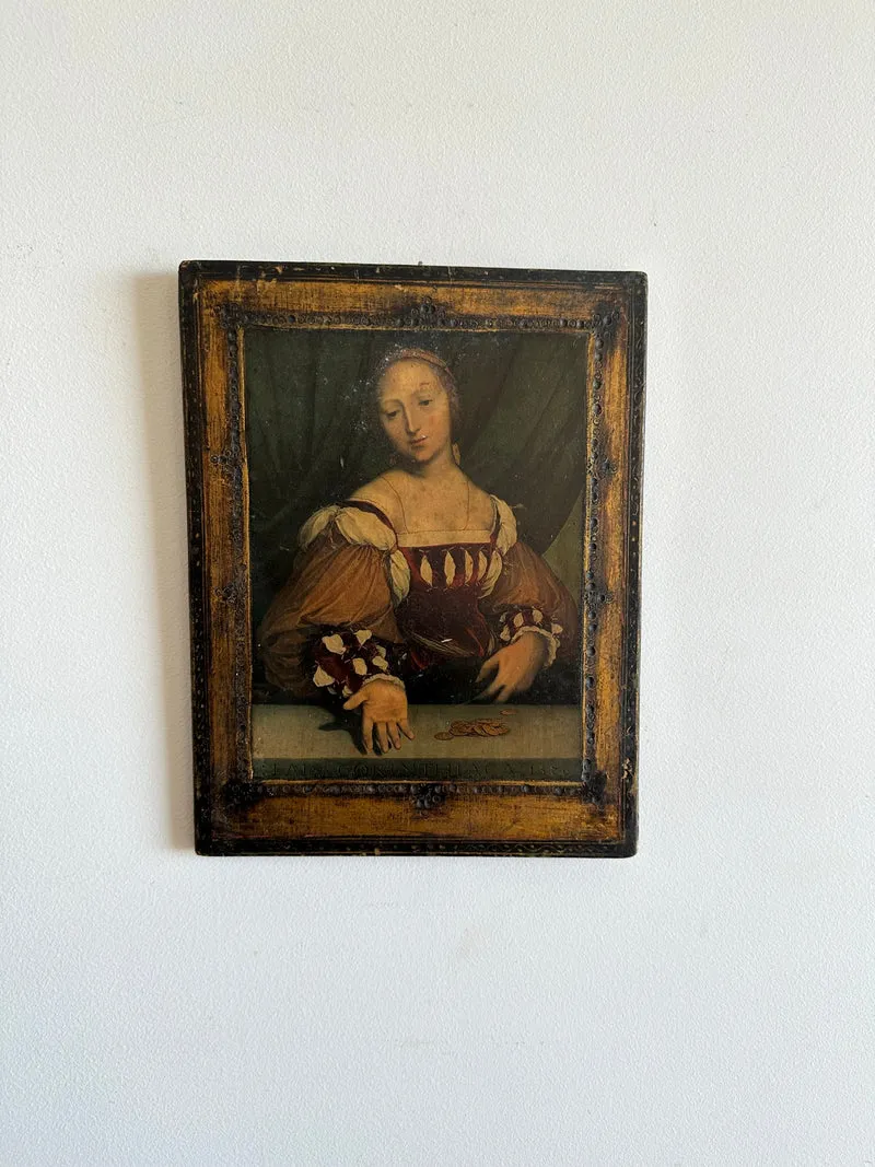 Icône sur bois représentation de Laïs de Corinthe