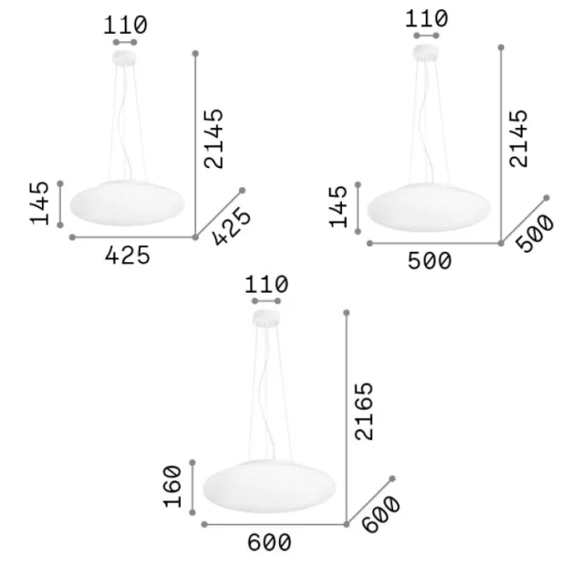 Suspension SMARTIES verre soufflé