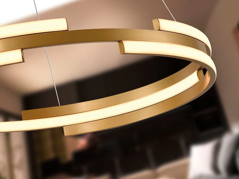 Moderne Lustre LED Or