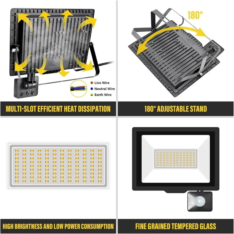 Hella Bright Led Flood Light With Adjustable Pir Motion Sensor For Outdoor Indoor Security Lighting Upgraded Heavy Duty Wall Mount Delivers Top Tier Warm White Illumination Snappy Setup And Knockout Performance Perfect For Driveways And Yards Tonight