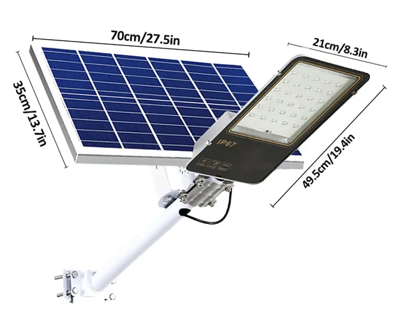 Heavy Duty 1000W Solar Street Light With Knockout Brightness And Remote Control Dusk To Dawn Sensor IP67 Waterproof Outdoor Floodlight For Yards Streets And Driveways Durable And Dang Reliable