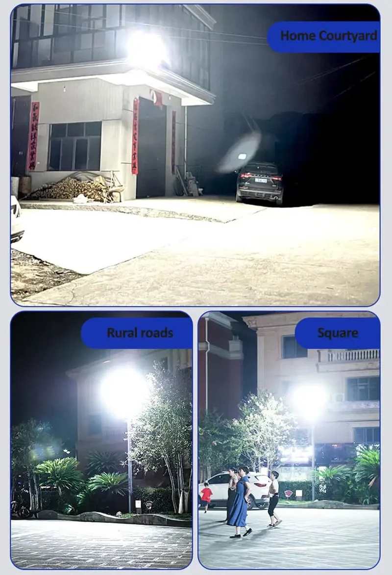 Heavy Duty 1000W Solar Street Light With Knockout Brightness And Remote Control Dusk To Dawn Sensor IP67 Waterproof Outdoor Floodlight For Yards Streets And Driveways Durable And Dang Reliable