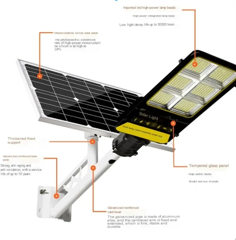 Hassle Free Solar Street Lights For Exterior Security Dusk To Dawn Motion Sensor LED Flood Light Quick Install Cordless Wall Mount Heavy Duty Driveway Backyard And Gate Illumination