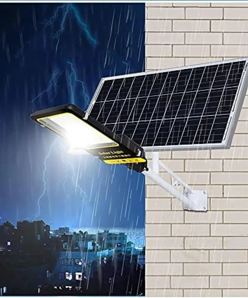 Hassle Free Solar Street Lights For Exterior Security Dusk To Dawn Motion Sensor LED Flood Light Quick Install Cordless Wall Mount Heavy Duty Driveway Backyard And Gate Illumination