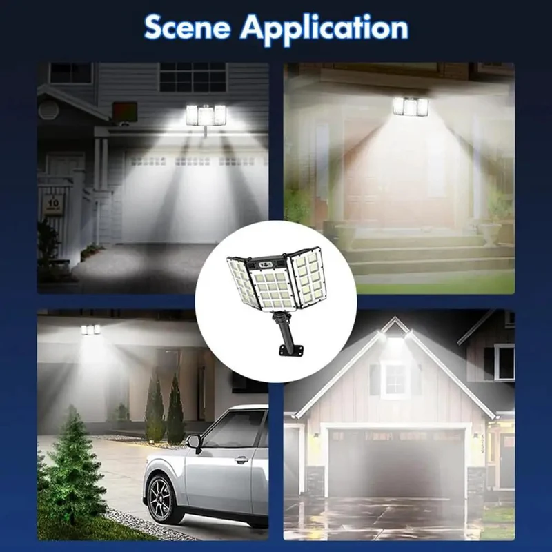 Rugged Solar Street Lights Outdoor Featuring Massive Dual Panels And 800 Killer Led Beads Smart Motion Sensor Flood Fixture Waterproof Wide Angle Security Light Zero Hassle Setup For Yard Deck Patio And Porch