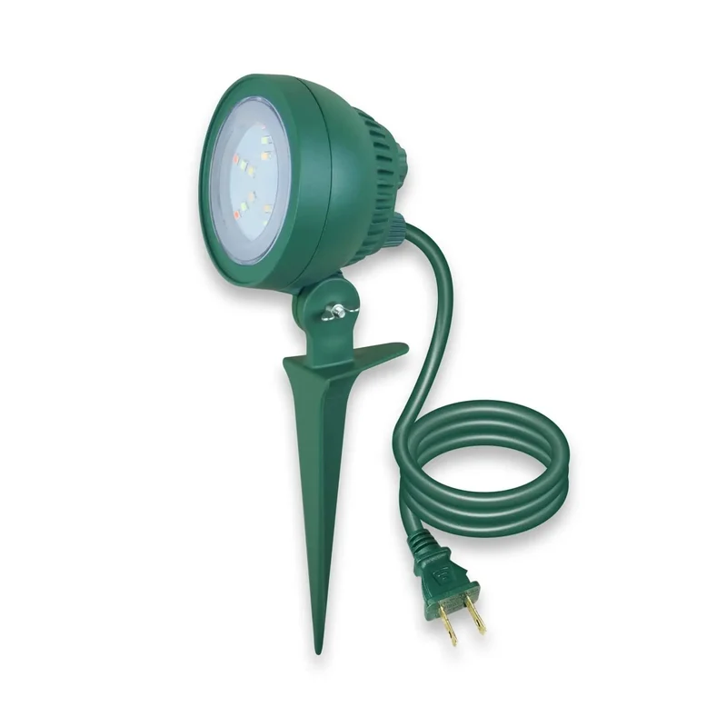 Kick Up Your Front Yard Curb Appeal With This Solid Waterproof Outdoor Christmas Floodlight Adjustable Holiday Garden Stake Lamp Total Backyard Glow Up Easy Plug Play Setup Ul Rated 4 Watt Bulb On Four Foot Cord