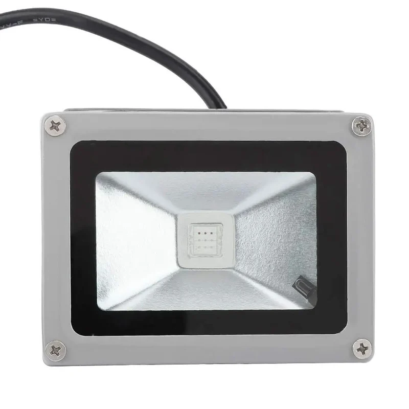 Killer RGB LED Flood Light For Outdoor Garden Security And Patio Setup With Easy Remote Control And 10 Watt Energy Catcher Total Backyard Glow Weather Proof Heavy Duty Lamp