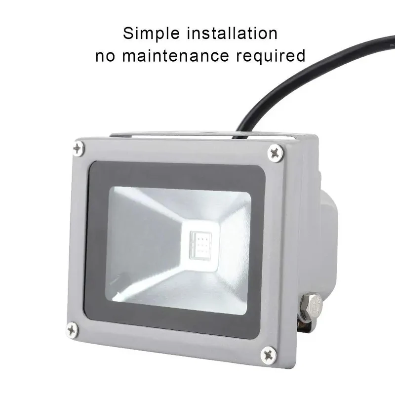 Killer RGB LED Flood Light For Outdoor Garden Security And Patio Setup With Easy Remote Control And 10 Watt Energy Catcher Total Backyard Glow Weather Proof Heavy Duty Lamp