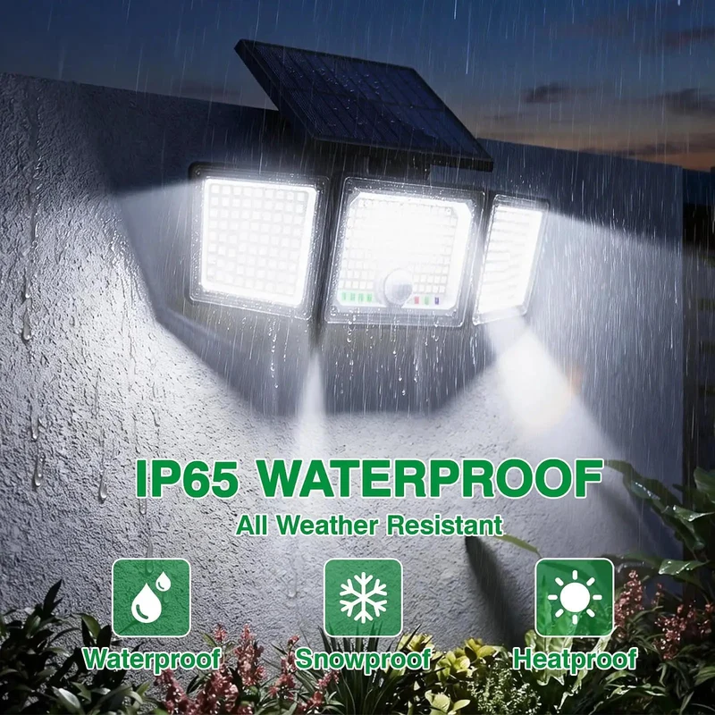 Top Notch 3Pack Solar Motion Sensor Lights Featuring 286 Led Diodes And Hella Bright 2500 Lumens For Secure Yard Driveway Or Patio Illumination Easy Install Built Tough IP65 Waterproof Rating With Three Custom Modes