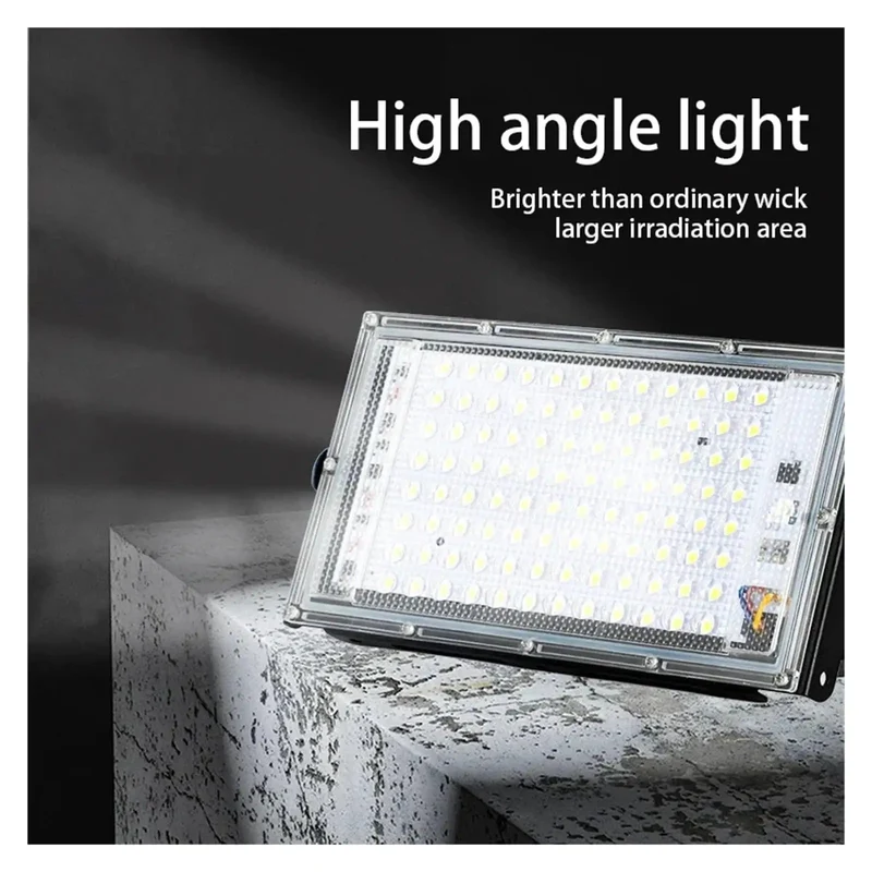 Rock Solid 50W 100W Outdoor LED Flood Light IP65 Waterproof Wall Spotlight Hella Bright Aluminum Reflector For Yard Court And Warehouse Game Changer Lighting With Half Century Lifespan