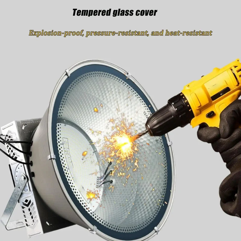 Badass Heavy Duty 400W Led Work Light With 6000K Cool White Illumination For Construction Sites And Outdoor Yard Coverage Durable Tempered Glass Lens Built Different To Go Hard In Pitch Black Conditions