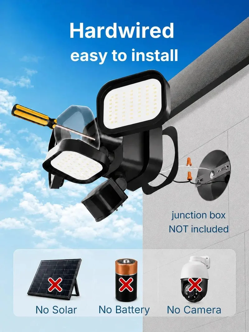 Top Shelf Motion Sensor Flood Lights For Outdoor 270 Degree Coverage Badass Hardwired Security Light 5500 Lumen Led Adjustable Head Two Pack Darn Bright No Fuss Night Perimeter Protection Kit