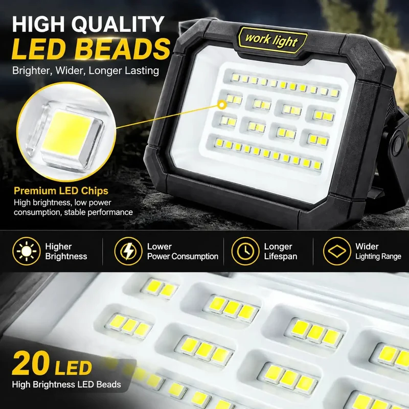 Rugged Portable Solar Led Flood Light Packin Four Bright Modes And Multi Color Glow Boasts A Heavy Duty Magnetic Mount Plus Usb Dual Charging For Campground Nights Job Sites And Weekend Trail Runs