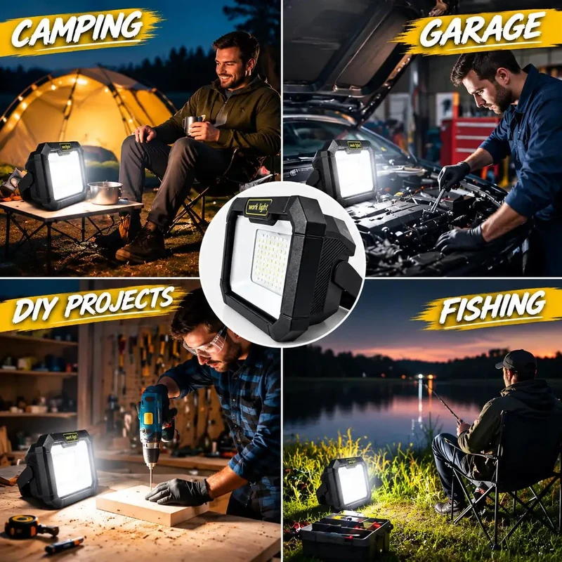 Rugged Rechargeable Solar Work Light With 38 Hella Bright Led Bulbs And A Rock Solid Magnetic Base Perfect For Camping Tailgating And Emergency Yard Projects