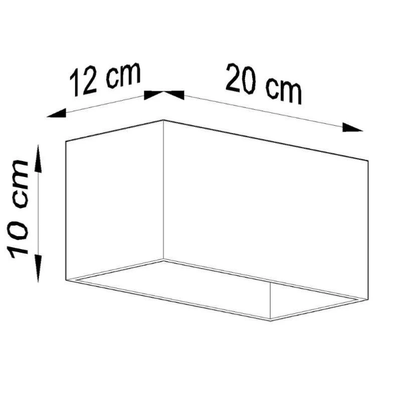 Applique Murale Rectangulaire Noir pour 2 Ampoules G9