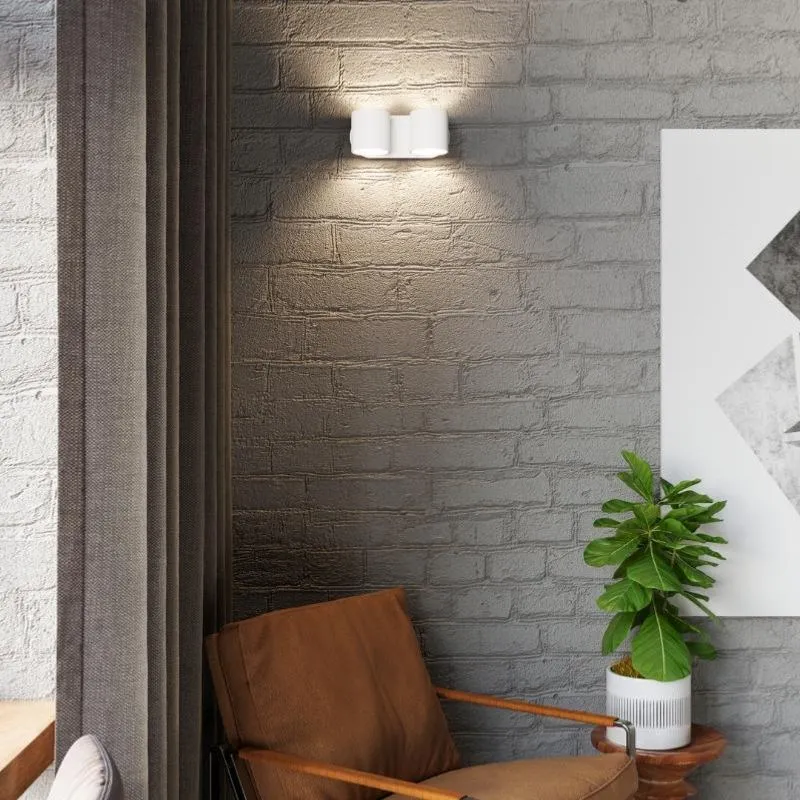 Applique Murale Double Cylindre Blanc pour Ampoule G9
