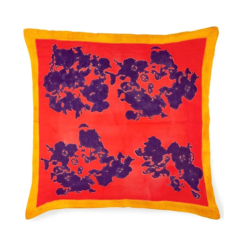 Stories of Italy Coral & Purple Cushion