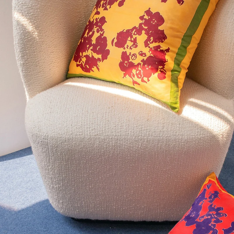 Stories of Italy Gold & Burgundy Cushion