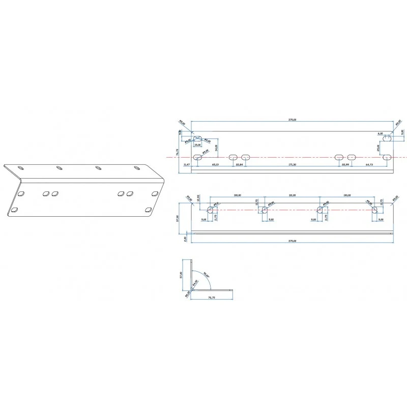 Barre pour lampe de travail avec support de plaque d'immatriculation