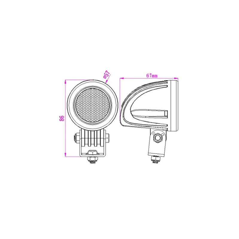 Petite lampe de travail LED à faisceau large
