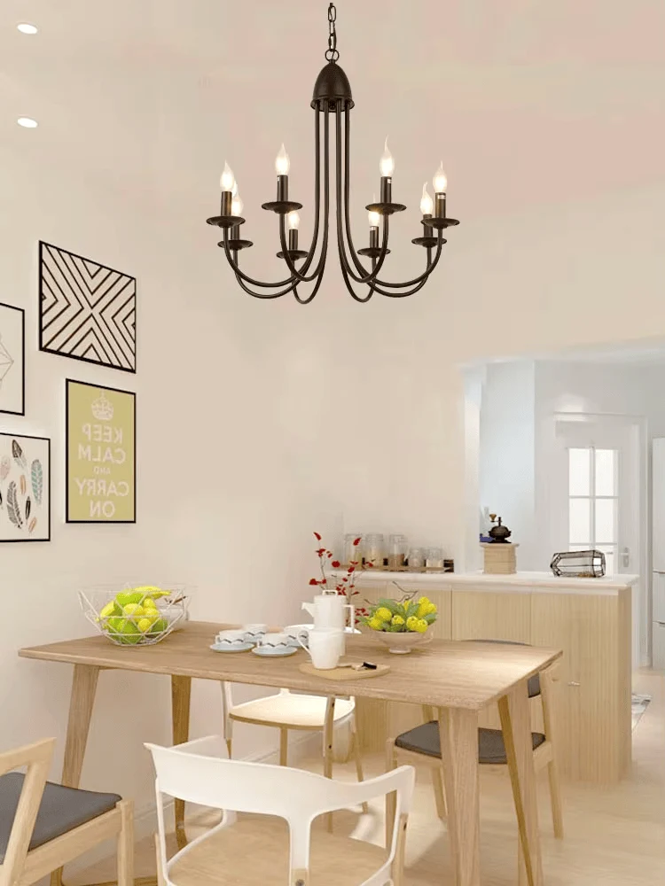 Luminaire Chandelier Noir Cuisine