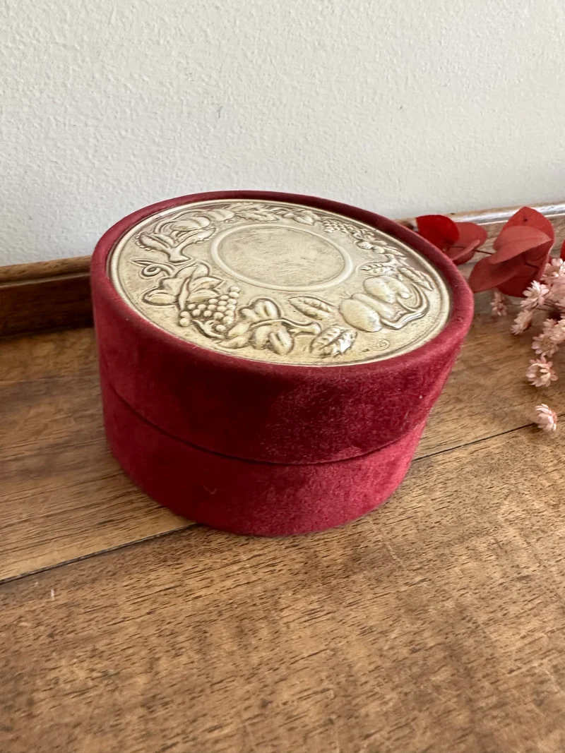 Boite à bijoux ronde en velours