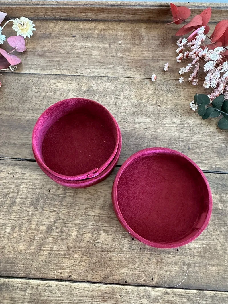 Boite à bijoux ronde en velours