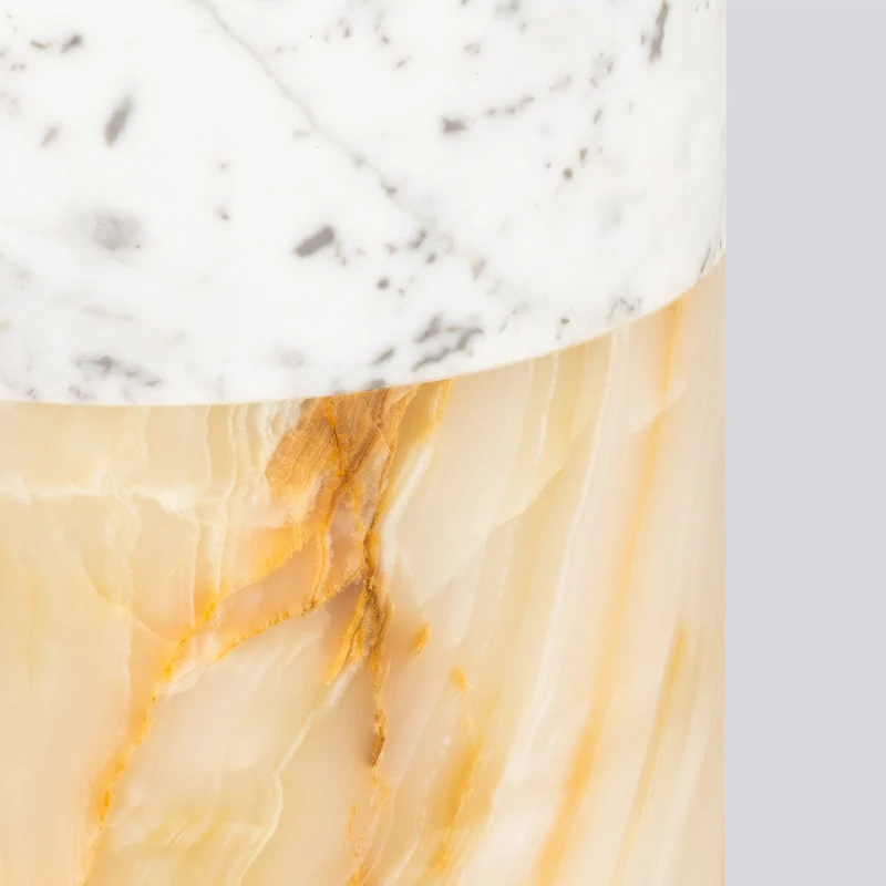 Stories of Italy Marble & Onyx Pillar Lamp