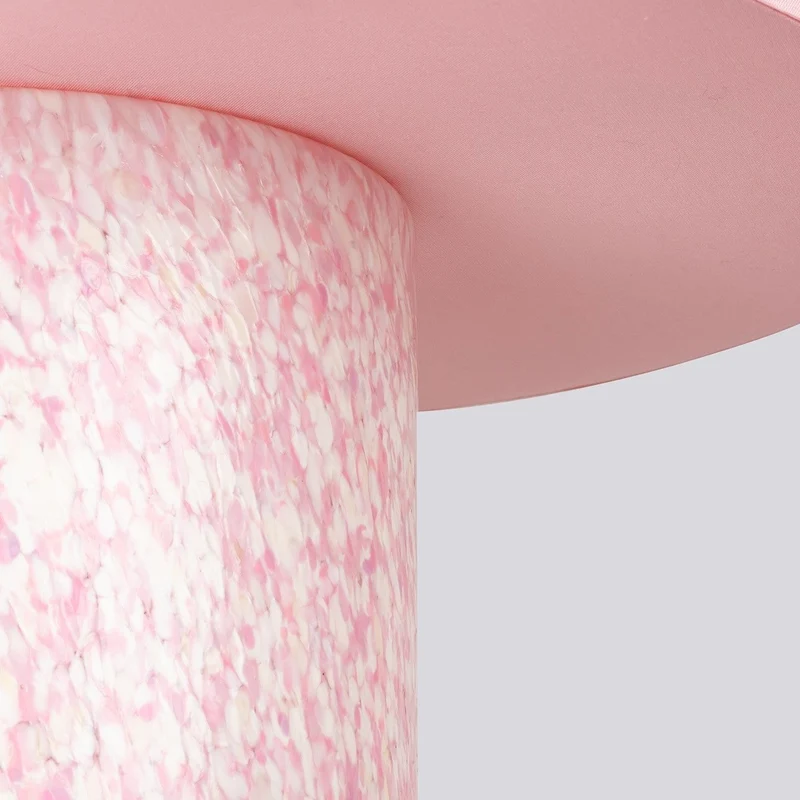 Stories of Italy Ivory & Pink Pillar Lamp