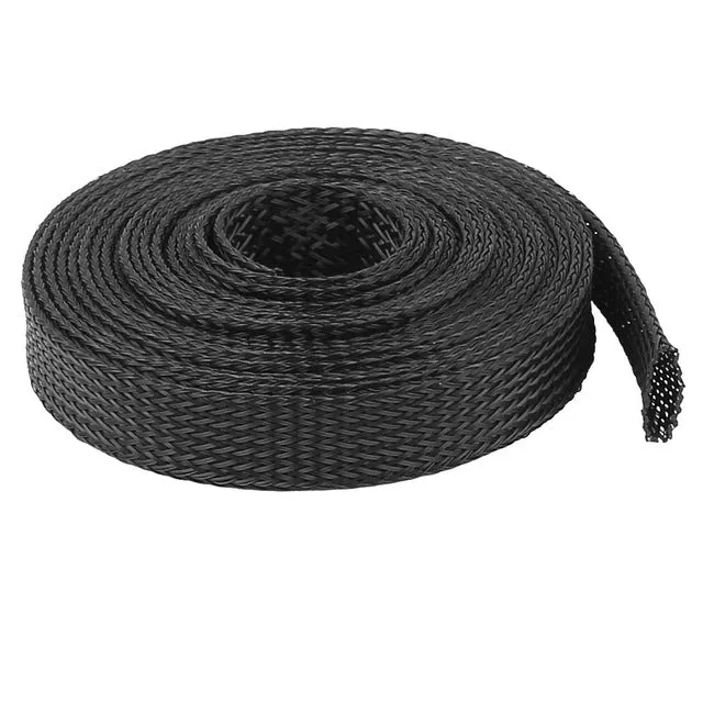 Gaine tressée extensible (PET) / Longueur 10 m / Choisissez la taille