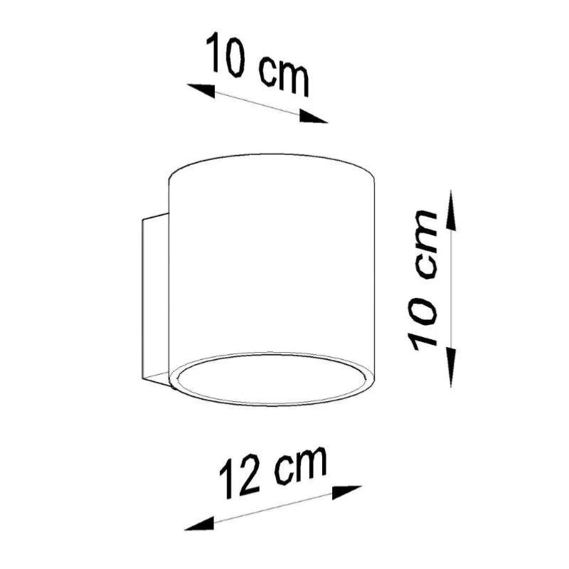 Applique Murale Cylindre Noir pour Ampoule G9