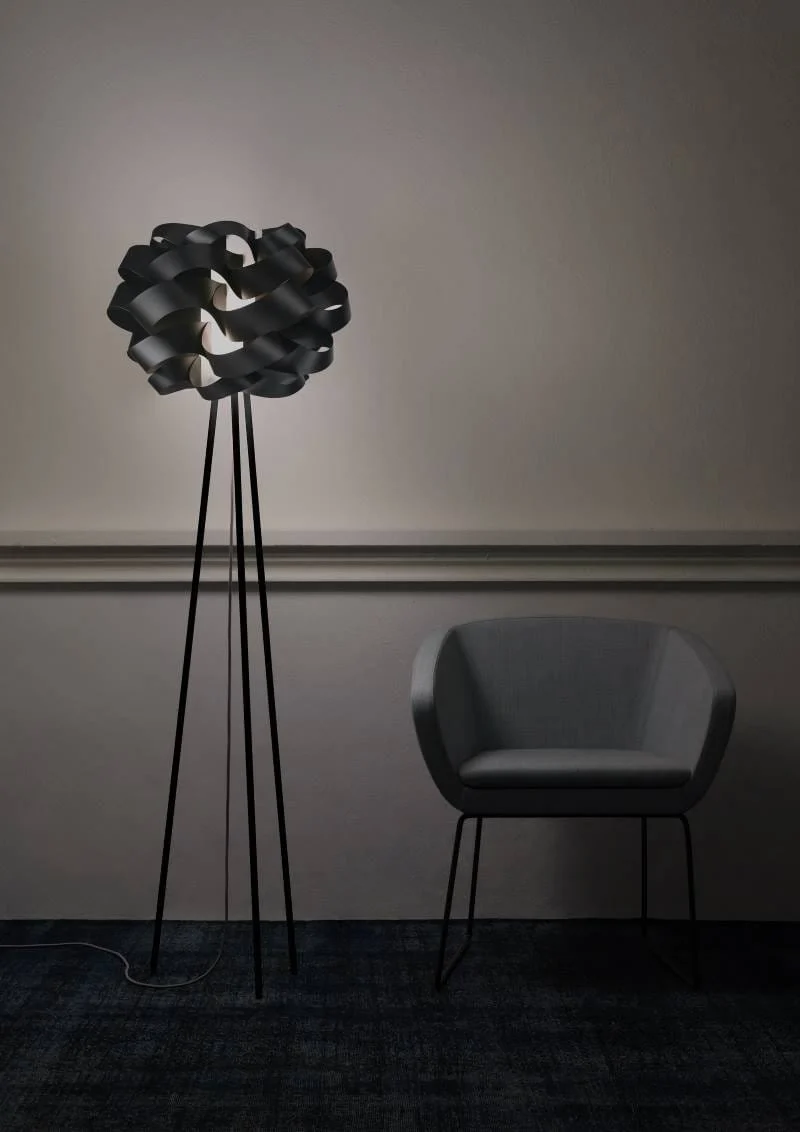 Lampadaire trépied polilux CLOUD noir