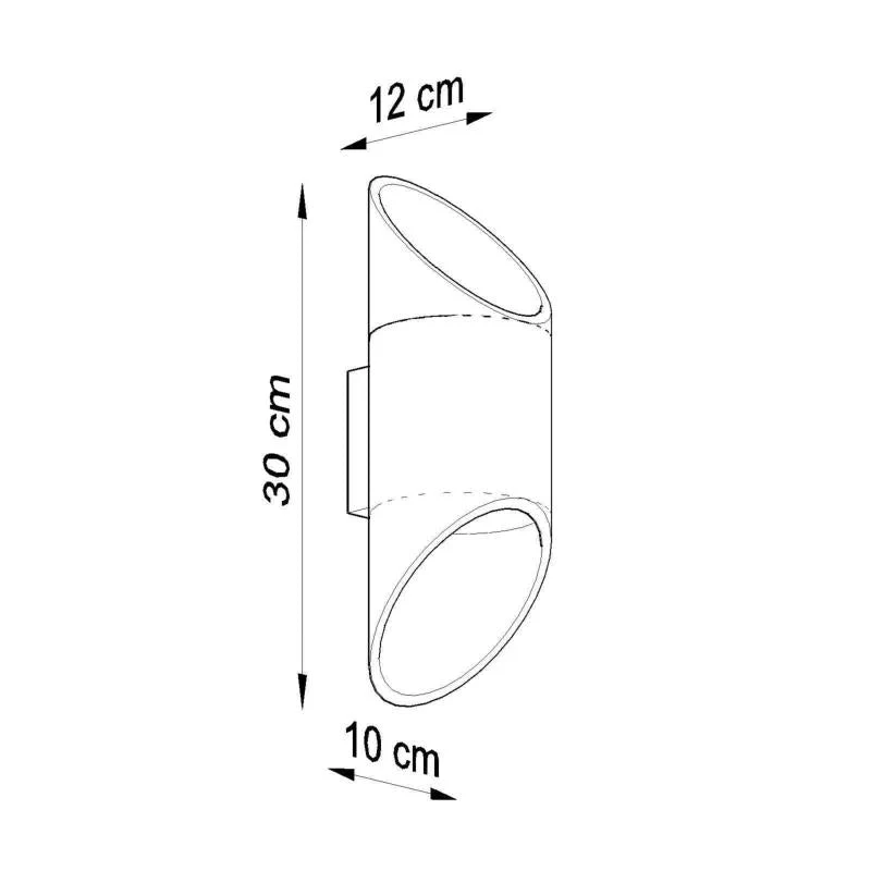 Applique Murale Tube Noir pour Ampoule G9