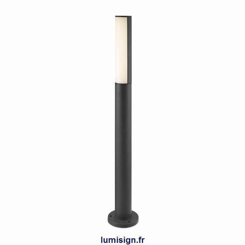 Borne extérieure BERET-G gris foncé IP54 : balise LED 8 W étanche