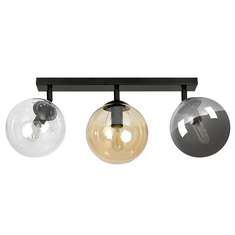 Plafonnier 3 Boules Verre