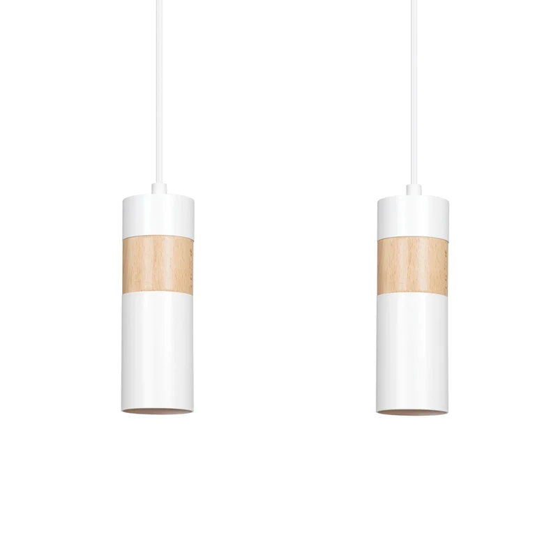 Luminaire Blanc Et Bois