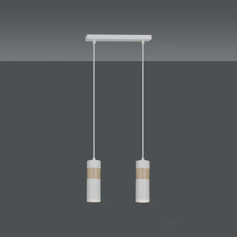 Luminaire Blanc Et Bois