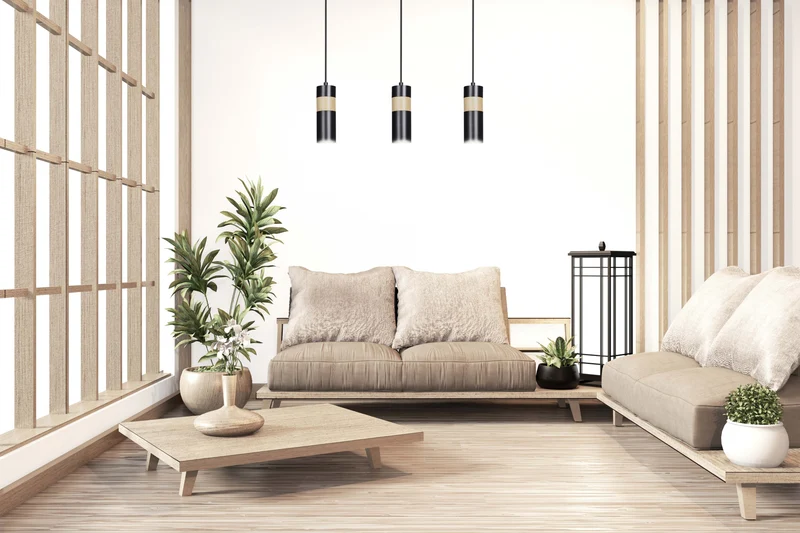 Suspension Luminaire Noir Et Bois