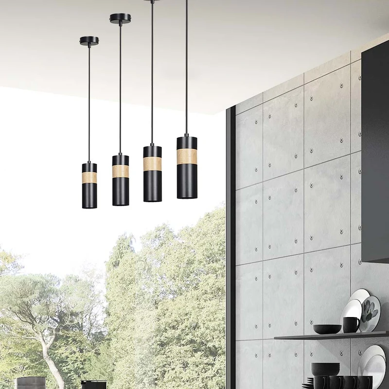 Suspension Noir Bois